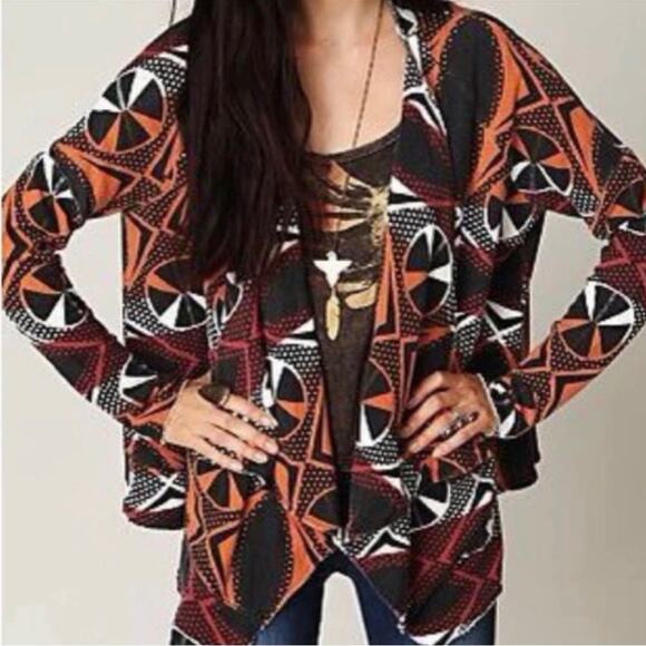 Free People Tribal Urban Cardigan Sweater Oversized XS - Picture 1 of 8
